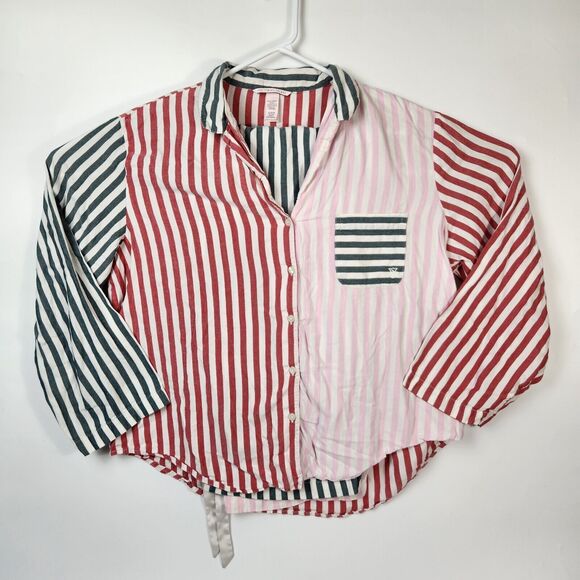 Victoria Secret Pajama Set Womens Sz XL Y2k Preppy Sleepwear Embroidered Sexy‎ - Picture 1 of 16